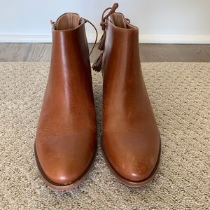 Madewell x Sezane Brown Leather Booties